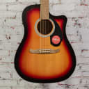 Fender FA-125CE Dreadnought Acoustic Electric Guitar, Walnut Fingerboard, Sunburst x0192
