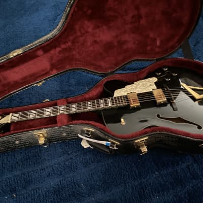 Triggs Round Midnight Thinline Archtop  Hollowbody Guitar - Rare -   Black for sale