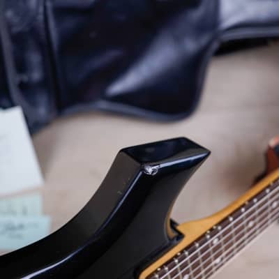 B.C. Rich Warlock WG-035 Mini Guitar 1990's Black Made in Japan MIJ w/ Bag image 4
