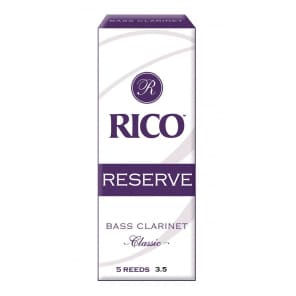 Rico RER0535 Reserve Classic Bass Clarinet Reeds - Strength 3.5 (5-Pack)