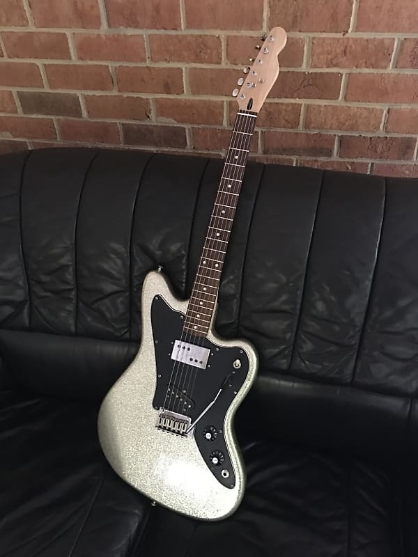 Squier Jagmaster/Telemaster 25.5 scale Silver Sparkle | Reverb