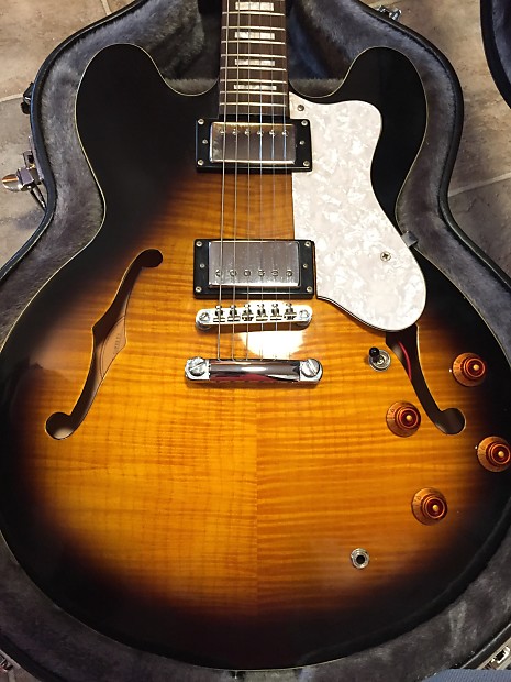 Epiphone Dot Super VS 2006 Flame Maple Sunburst | Reverb