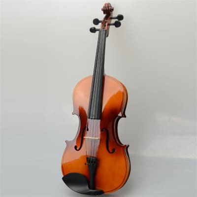 16 Inch Brown Glossy Viola Instrument With Box Bow And Rosin
