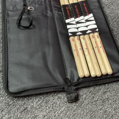 Set of 3 Vic Firth American Classic 5A Wood Tip with Universal Percussion Drum Stick Bag (UH-611) image 2
