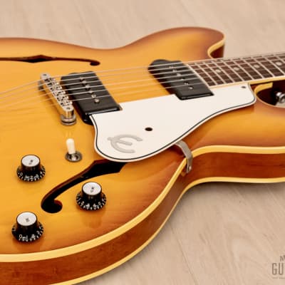 1961 Epiphone Casino E-230TD Vintage Electric Guitar Royal Tan, First-Year w/ Case image 7