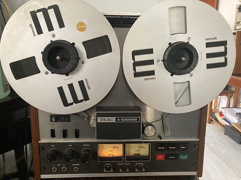 PLEASE READ!! TEAC A-3300SX 1/4 4-Track 10.5 inch 2-Channel Reel to Reel  Tape Deck Recorder