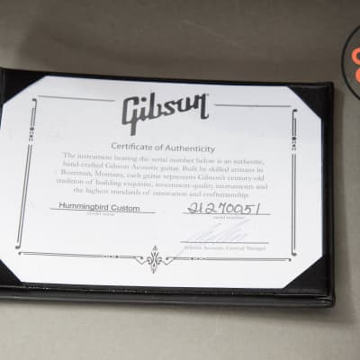 2020 Gibson Custom Shop Hummingbird Ebony Black image 9