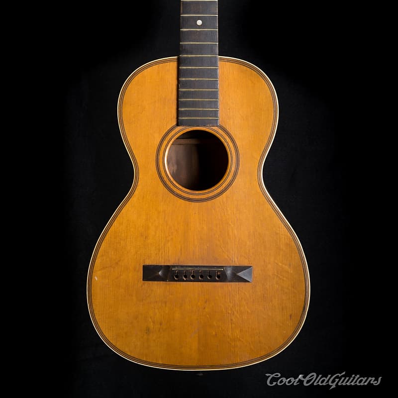 Vintage 1880s-1910s Lyon & Healy style American Parlor Guitar image 1