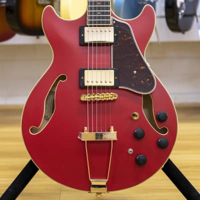 Ibanez AMH90 Artcore Expressionist Semi-Hollow Electric Guitar (Cherry Red Flat) for sale