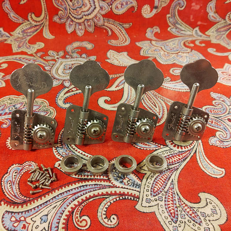 VINTAGE 197276 FENDER BASS TUNERS w/ FERRULES JAZZ, Reverb