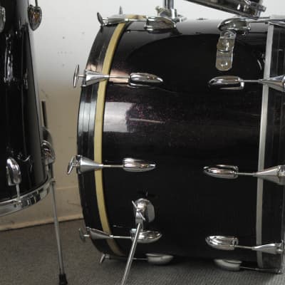 1965 Slingerland Gene Krupa Deluxe Black Sparkle Drum Set image 11