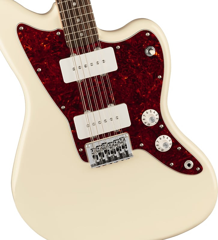 Squier - Paranormal Jazzmaster® XII - 12-String Electric Guitar - Laurel Fingerboard - Tortoiseshell Pickguard - Olympic White image 1