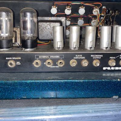 Serviced Plush Congress IV Blue Sparkle Vintage Tube Amplifier image 8