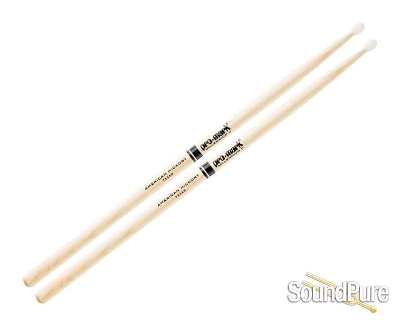ProMark 5A Nylon Tip Hickory Drum Sticks image 1