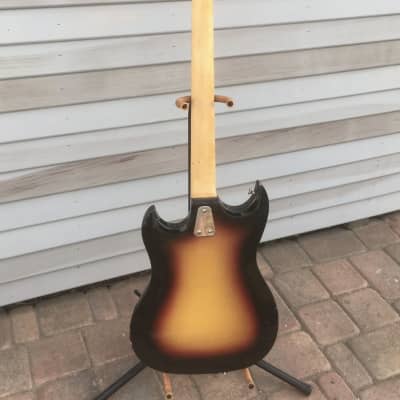 Hagstrom II Guitar- 1960s Sweden made- Sunburst- Chipboard Case image 14