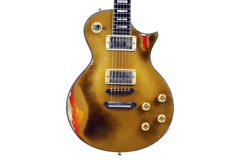 10S GF Aged Electric Guitar Goldtop Cover Cherry Sunburst Relic image 1