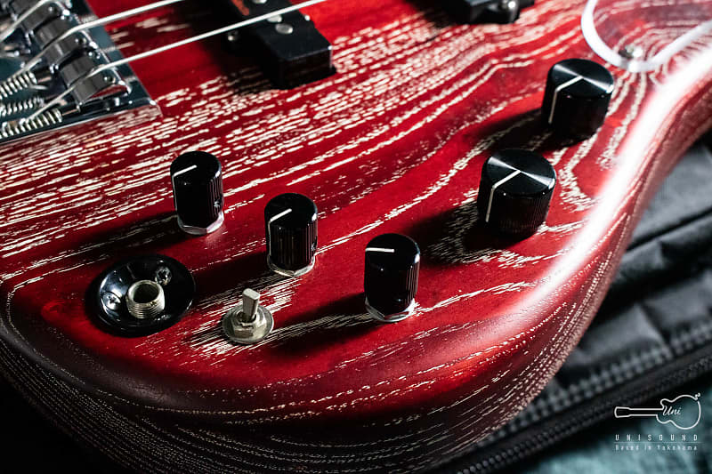 ESP BOTTOM BUMP Satin Red w/White Filler | Reverb