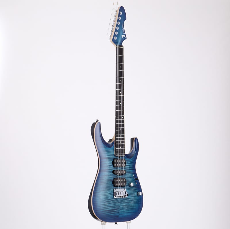 TS GUITARS DST 24 Carved Top Flame Trans Blue Burst [SN 031522