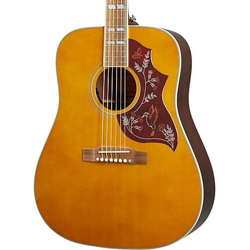 Epiphone Inspired by Gibson Hummingbird, Aged Antique Natural image 1