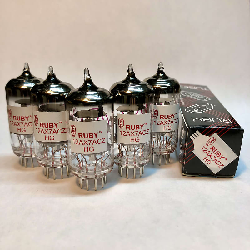 JJ Electronic - Ruby 5 Pack ECC83S / 12AX7 ACZ HG Preamp Tubes