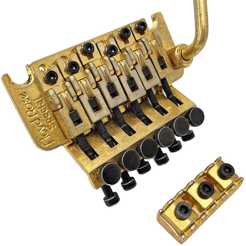 Floyd Rose FRTS3000R Special Relic Series Tremolo System with R2 Locking  Nut, Relic Gold