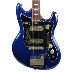 Vintage 1960's Teisco Del Rey Spectrum Electric Guitar Blue