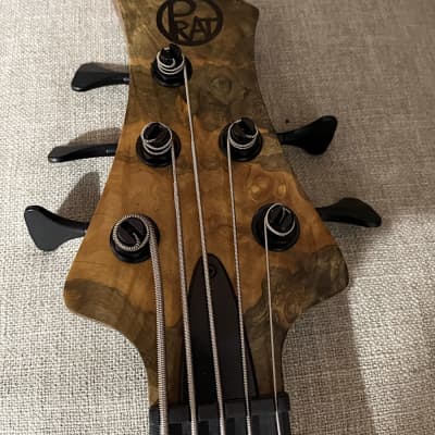 Prat M-BSV 5 string  bass 2016 Buckeye Burl top - Nordstrand pickups - Noll electronics - Fodera strings image 6