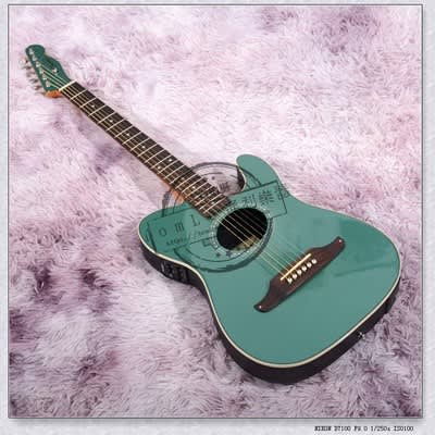 Fender  Telecoustic  Acoustic Guitars Gum back green for sale