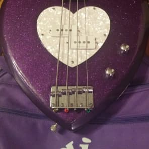 Rare Daisy Rock Heartbreaker Purple Sparkle short scale bass