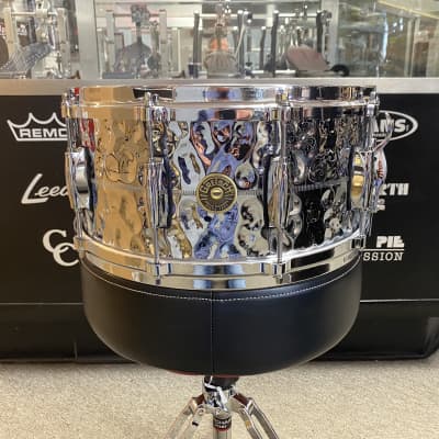 Gretsch USA Custom Hammered Chrome Over Brass 6.5x14 Snare Drum image 1