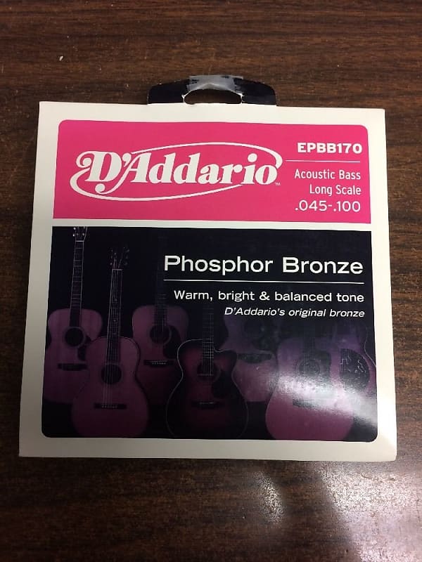 Acoustic Bass Guitar Strings D'Addario New Regular Light Phosphor Bronze Long image 1