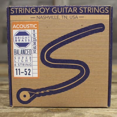 Stringjoy Brights 80/20 Bronze Acoustic Guitar Strings - Balanced Super Light (.11 - .52)