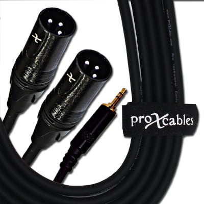 ProX XC-XMYRCA03 3' Ft Premium XLR Female to Dual RCA Splitter Duplicator  Lead Y-Cable