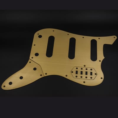 Herad Bass VI Control Plate Set Squier VM CV 2024 Gold Anodised Aluminium Anodized image 3