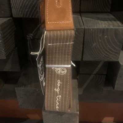 DOG TIRED PREMIUM GUITAR STRAP - Brown/Natural for sale