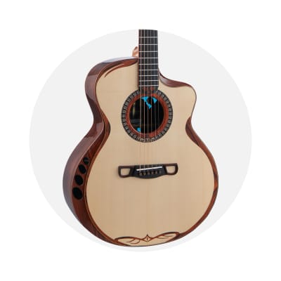 Merida Sadhu cutaway solid Spruce/ rosewood Acoustic guitar image 8