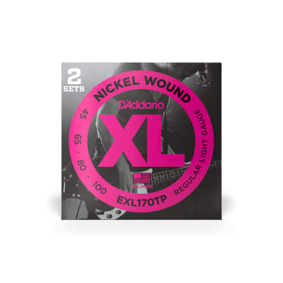 D'Addario EXL170TP Nickel Wound Bass Strings Light 45-100 2 Sets Long Scale image 2