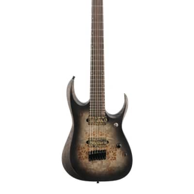 Ibanez Axion Label RGD71ALPA Electric Guitar Charcoal Burst Black Flat image 2