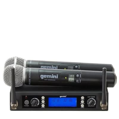 Gemini Sound UHF-6200M Dual-Handheld UHF Wireless Microphone System image 1