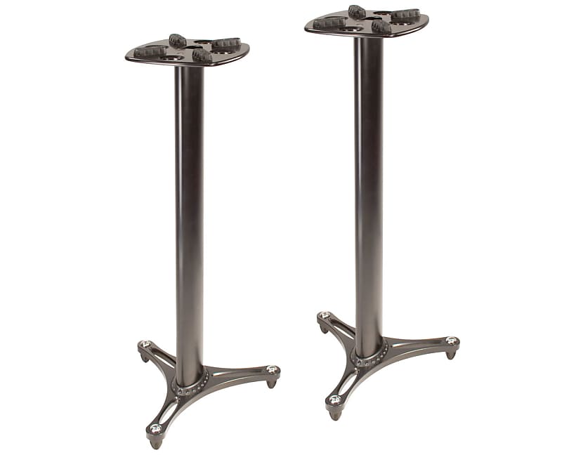 Ultimate Support MS-90/45B MKII Studio Monitor Stands with Decoupling Pads image 1