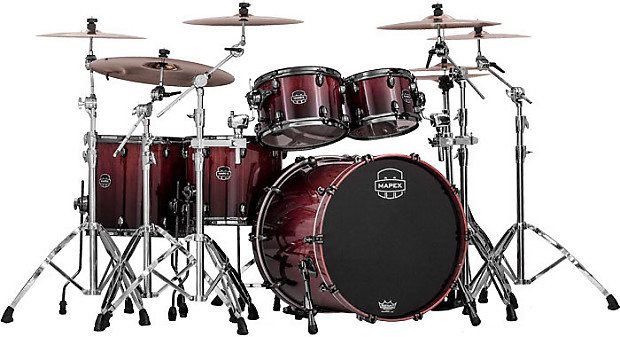 Mapex Saturn V Rock 5pc Shell Pack Cherry Mist Rosewood Burl image 1