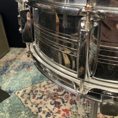 Yamaha 14x5" Steel Shell Snare Drum, No Badge 1980s - Chrome image 11