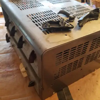 Stromberg-Carlson AU35 AU-35 Tube PA Amp Pre Mixer 30 Watts Mono HUGE 1950s - Grey Steel image 2