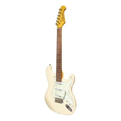 J&D Luthiers Traditional ST-Style Electric Guitar | Vintage White image 1