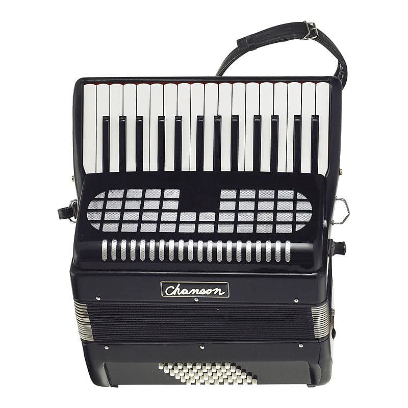 Chanson accordion 48 bass - Black | Reverb