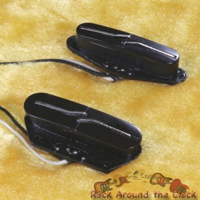 Lindy Fralin Split Blade Blues Tele Pickup Set NEW! BLACK Covers - Medium Radius image 1