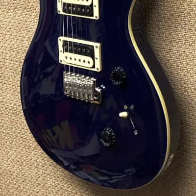 PRS SE Standard 24 Solidbody Electric Guitar Trans Blue Mahogany w/Maple Neck, Vibrato, Bag image 4