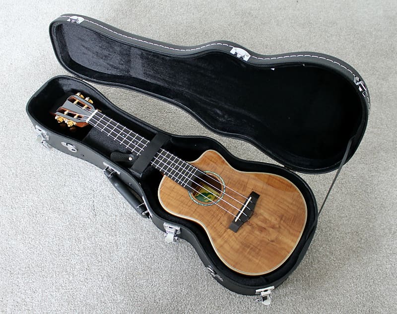 Big Island Ukulele Co., 3A Curly Koa Concert Cut Away KSACTD Reverb