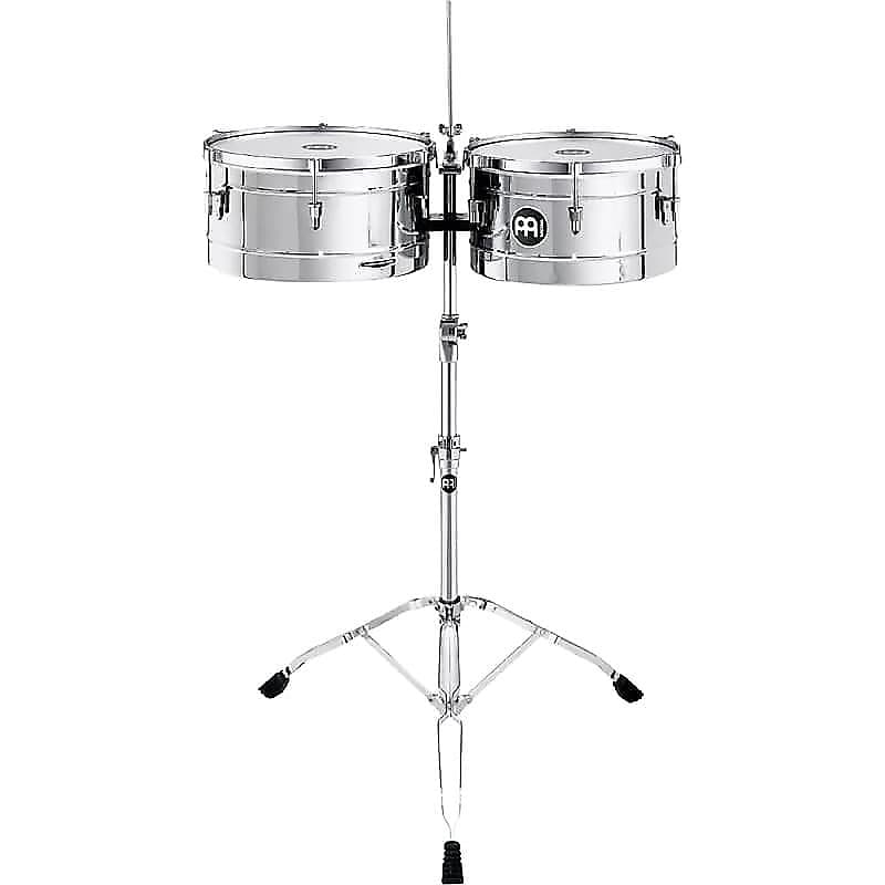 Meinl MT1415CH 14" & 15" Marathon Series Steel Timbales in Chrome Finish w/ Demo Video image 1