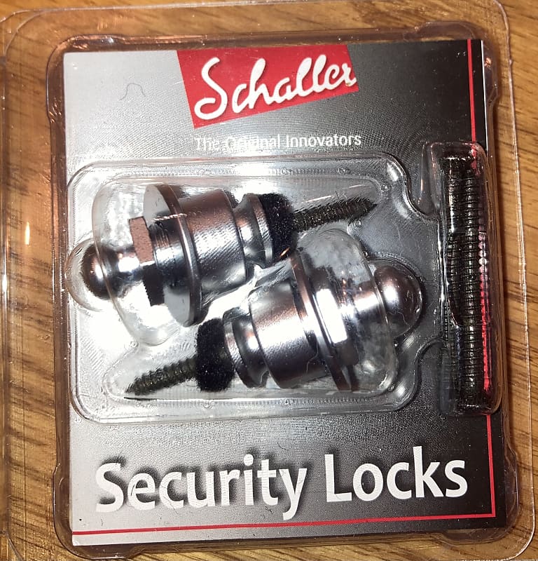 Schaller 14010301 Security Strap Locks/Buttons (Pair) Reverb